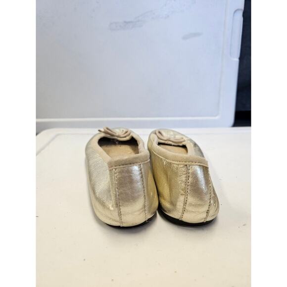 Steve Madden Women's Rudin Bow Ballet Flat Leather Upper Silver Size 6 - Picture 3 of 8